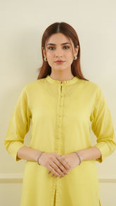 Solid Cotton Dobby Stitched Shirt