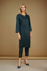 Solid Lawn Stitched 2 Pcs