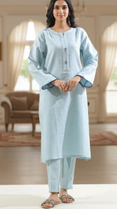 Cambric Cotton Stitched 2 Pcs