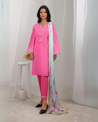 Solid Cotton Stitched 2 Pcs