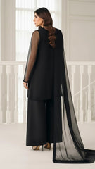 Luxury Pret Solid Chiffon Stitched 3 Piece