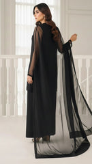 Luxury Pret Solid Chiffon Stitched 3 Piece