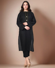 Solid Cambric Stitched 2 Pcs