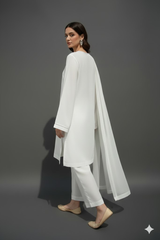 Luxury Pret Solid Premium Cotton Stitched 3 Piece