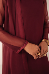 Luxury Pret Solid Chiffon Stitched 3 Piece