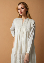 Solid Cambric Stitched 2 Pcs