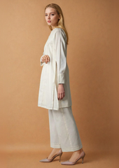 Solid Cambric Stitched 2 Pcs