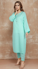 Solid cotton Fabric Stitched 2 Piece (Shirt/Trouser)