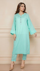 Solid cotton Fabric Stitched 2 Piece (Shirt/Trouser)