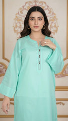 Solid cotton Fabric Stitched 2 Piece (Shirt/Trouser)