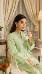 Solid Cotton Stitched 2 Piece (Shirt/Trouser)