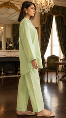 Solid Cotton Stitched 2 Piece (Shirt/Trouser)