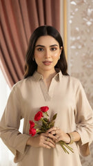 Solid Heavy Cambric Stitched Shirt/Trouser 2 Piece