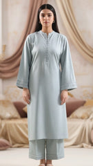 Solid Cotton Stitched Shirt/Trouser 2 Piece