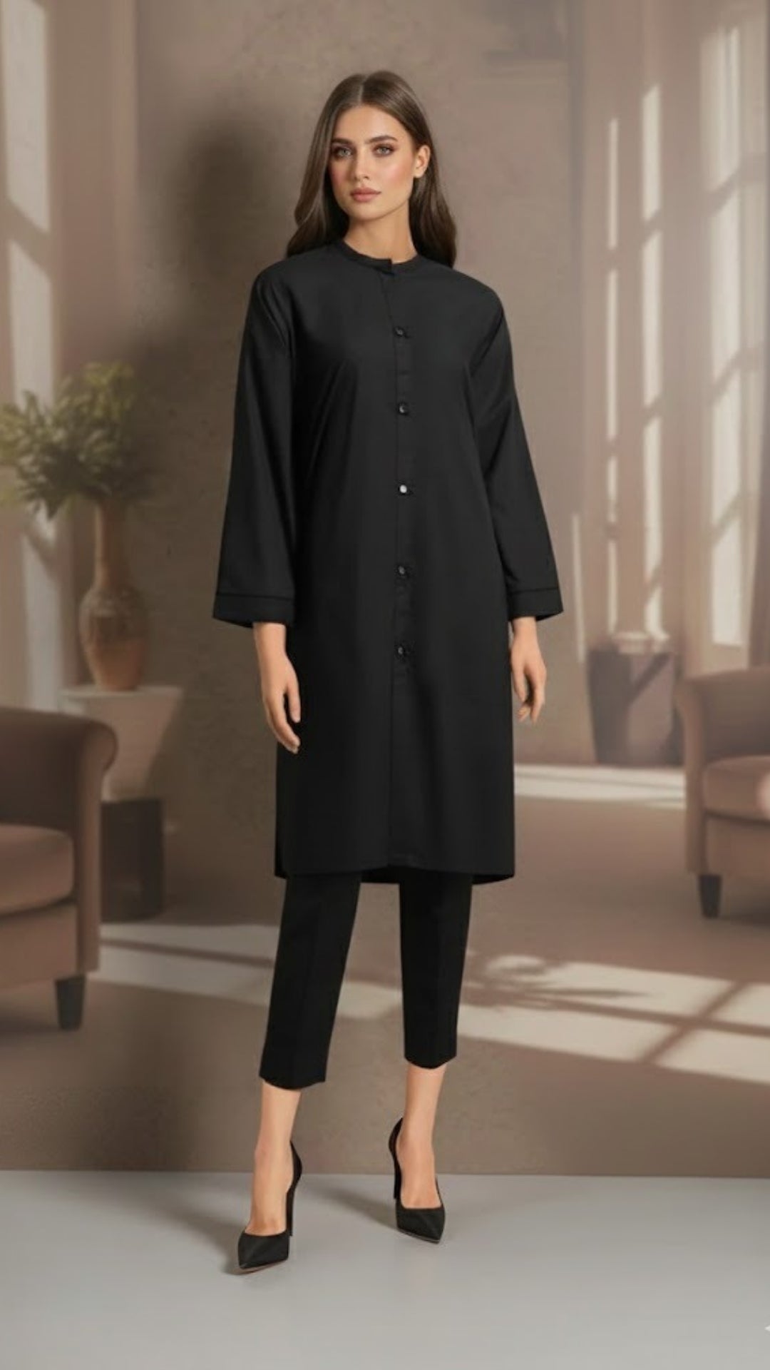 Solid Premium Lawn Stitched Shirt/Trouser 2