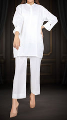 Solid Cambric Stitched Shirt/Trouser 2 Piece