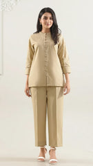 Solid Cotton Stitched 2 Pcs