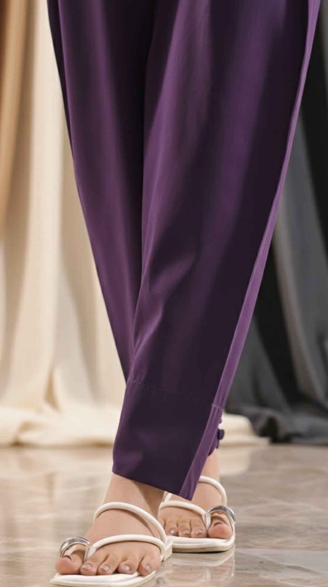 Dyed cotton stitched Shalwar