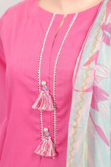 Solid Cotton Stitched 2 Pcs