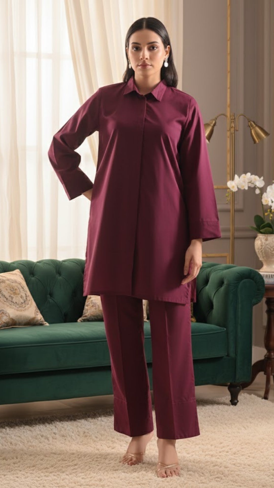 Cambric Stitched 2 Pcs