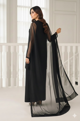 Luxury Pret Solid Chiffon Stitched 3 Piece