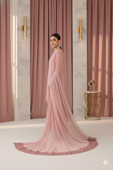 Luxury Pret Solid Chiffon Stitched 3 Piece