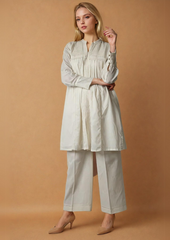 Solid Cambric Stitched 2 Pcs